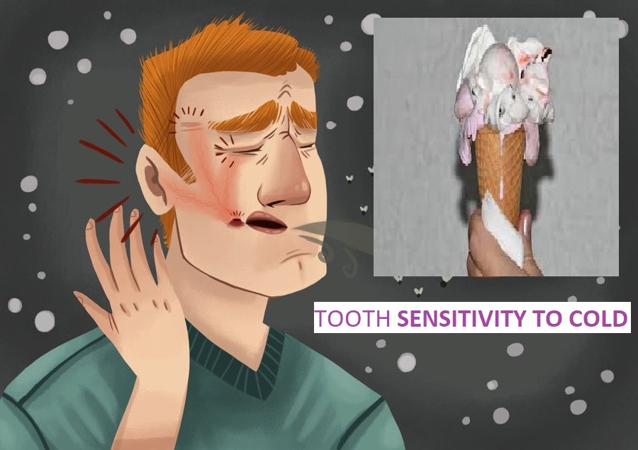 Tooth sensitive to cold